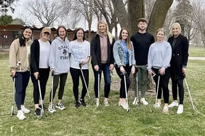 LRS employees doing park clean up