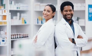 man and woman pharmacists