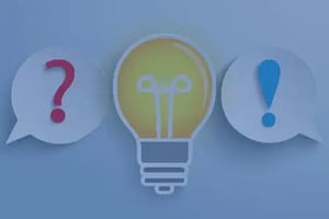 image featuring thought bubbles and a lightbulb