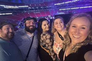 LRS employees celebrating at a Jackson Healthcare event