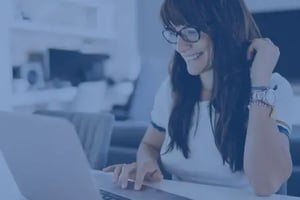woman at her laptop searching for jobs