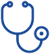 blue stethsoscope icon