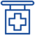 medical badge blue icon
